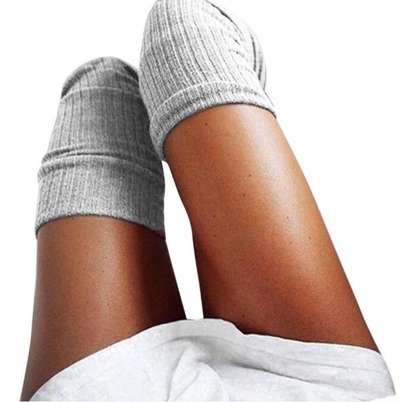 1 пара зимних теплых женских вязаных крючком хлопковых мягких толстых длинных носков, леггинсов до бедра