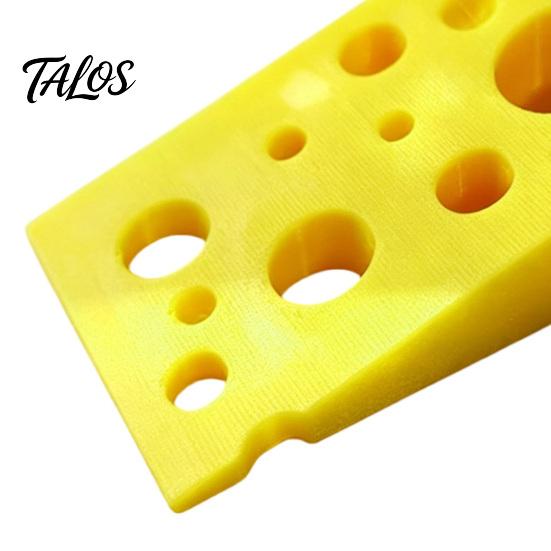 Talos 3D-печатный дверной упор-сыр, Нескользящий дверной стопор, Устойчивая базовая клиновидная форма, Защищает стены и мебель, Креативный дверной упор для спальни и гостиной