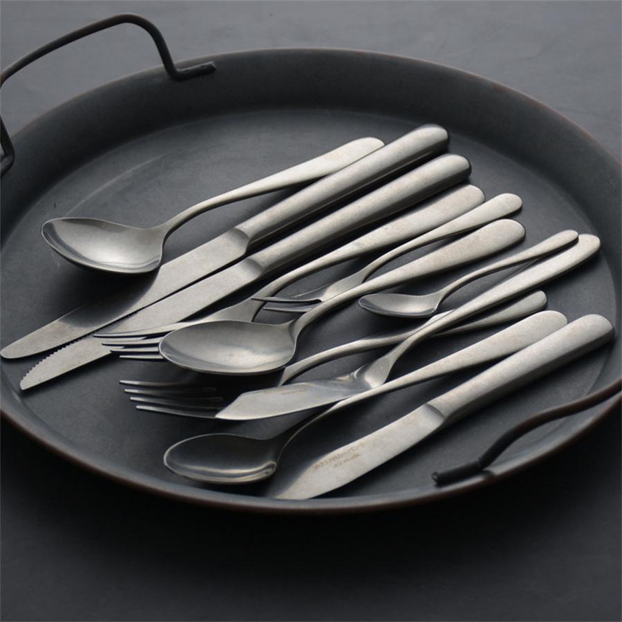 Снежинка Серебряный Классический Ретро Удобная Текстура Нож Для Стейка Вилка Фруктовая Десертная Ложка