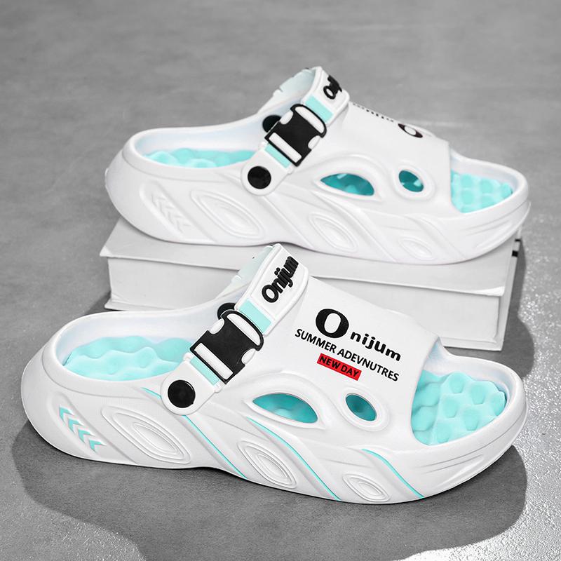 Летние мужские массажные тапочки для дома и улицы, сандалии для пляжа, удобные мягкие шлепанцы, сабо, повседневная обувь для мужчин и женщин, домашние тапочки