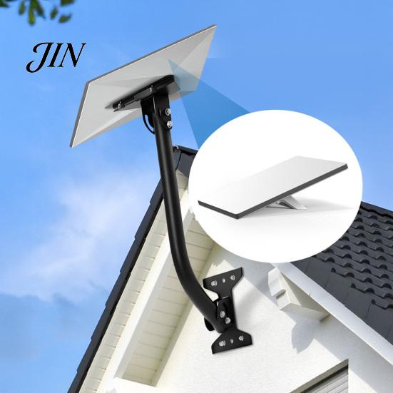 Roof Installation Bracket Terminal Plate Bracket, Weather Resistant High-Strength Carbon Steel Adjustable Wall Mount Solar Panel Holder Angle