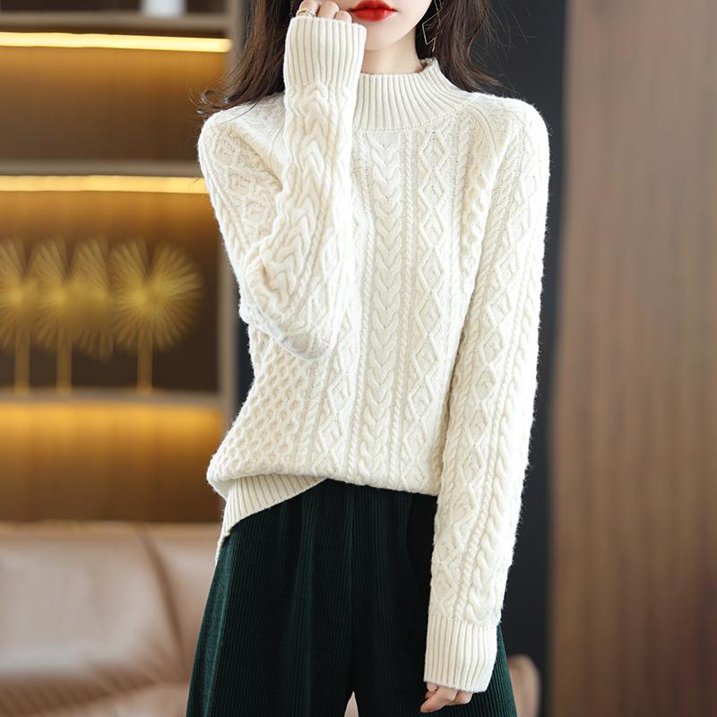 Женский кашемировый свитер Qinghe кашемир 30% кашемир 70% шерсть осенне-зимний кашемировый толстый пуловер мягкий и теплый