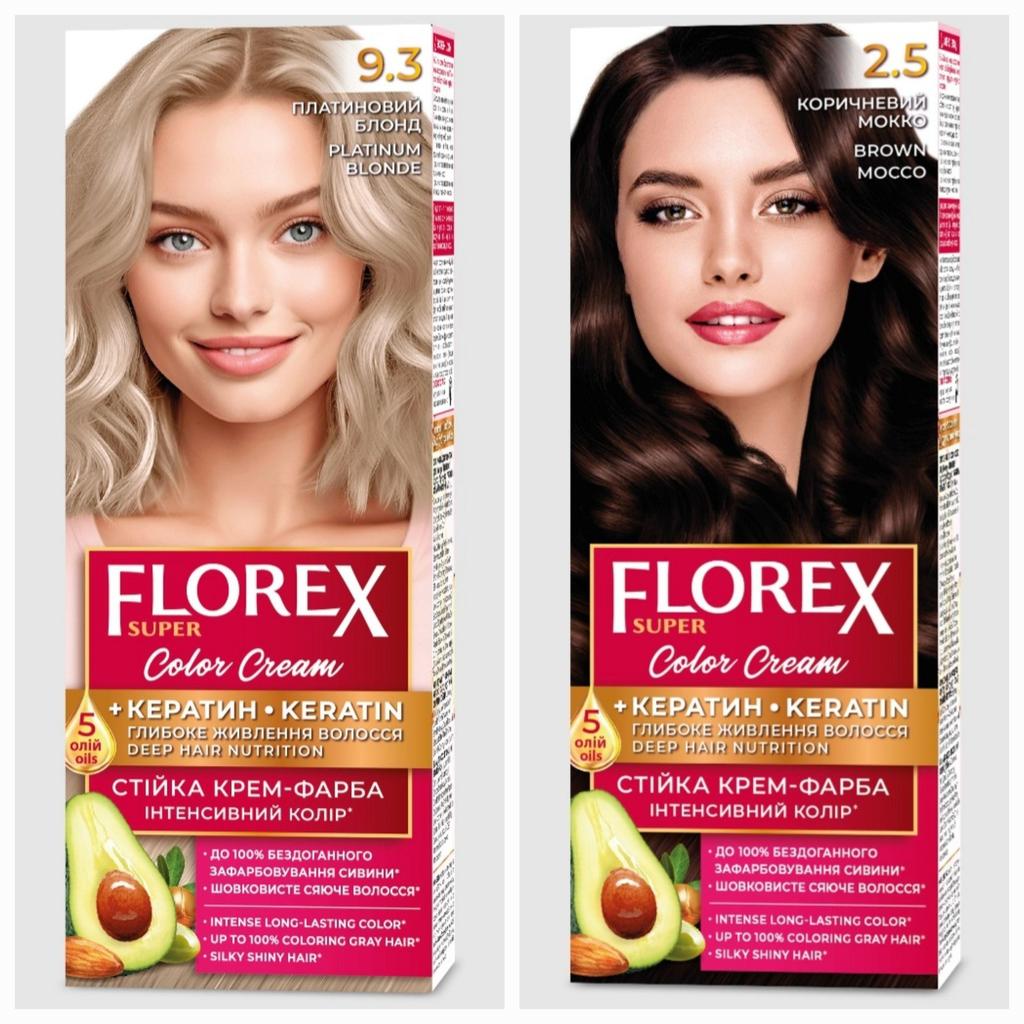 Florex Super Permanent Hair Dye Cream - Give Your Hair Deep Nourishment, Makes Your Hair Soft and Silky-shiny.