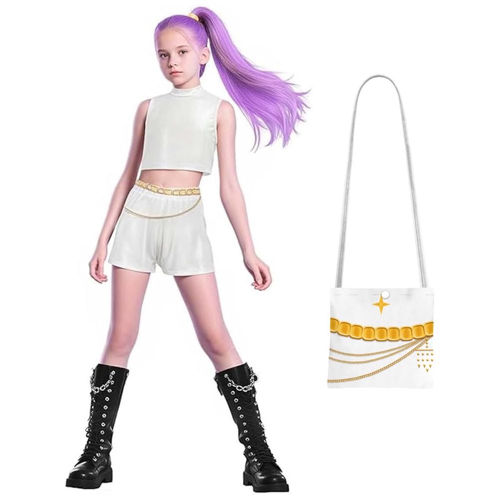 Косплей Костюм Миры Охотников на Демонов K-Pop Карнавальный Костюм Косплей Виртуальный Идол Косплей из Фильма Костюмы для Ролевых Игр на Хэллоуин
