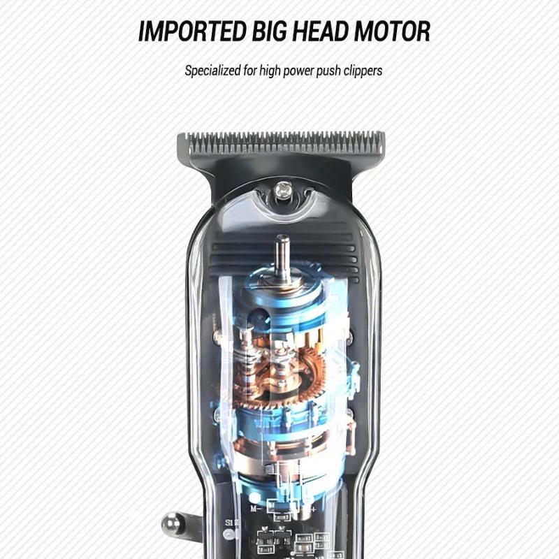 Перезаряжаемые машинки для стрижки волос Профессиональные машинки для стрижки волос Прозрачные электрические триммеры для волос для мужчин Беспроводная машинка для стрижки волос