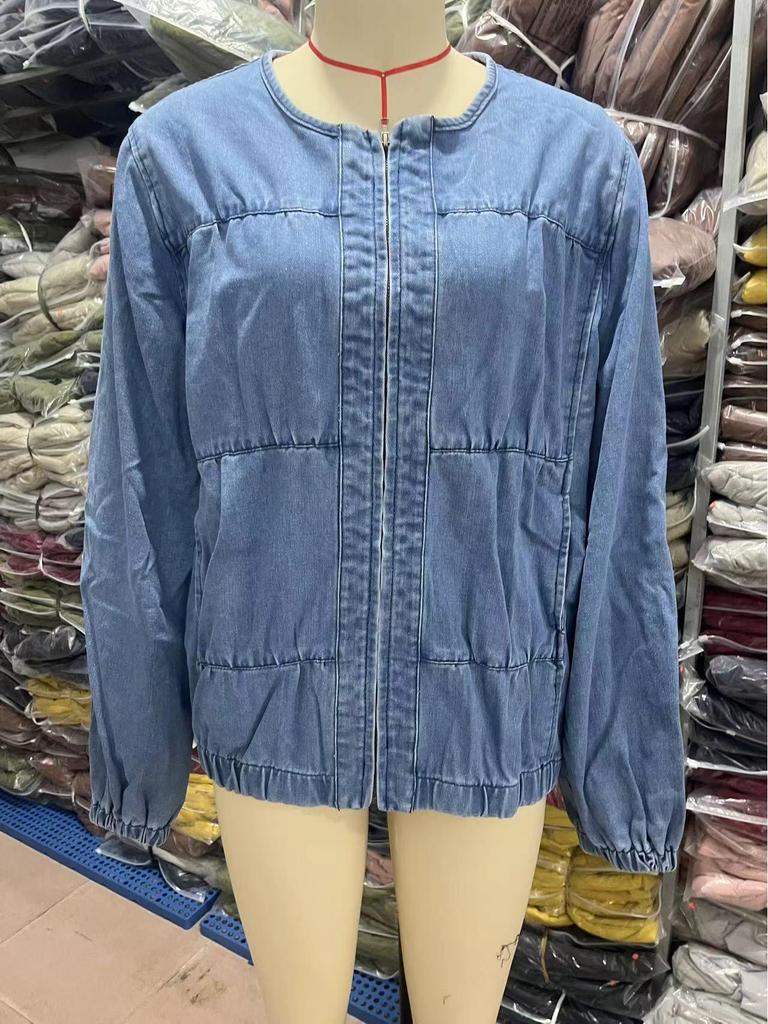 Женский европейский и американский пэчворк джинсовый кардиган - Коллекция Весна/Осень 2025