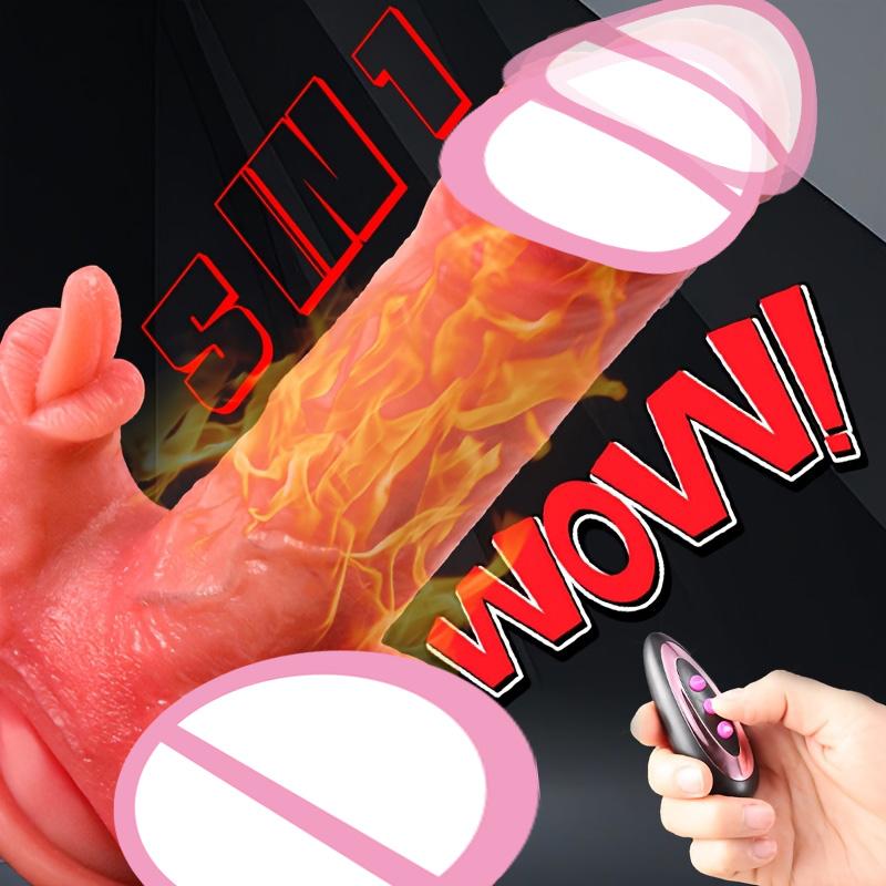 Реалистичный дилдо телескопический вибратор с подогревом пенис женская вагина мужская анальная мастурбация вибрирующие взрослые дилдо секс-игрушки для женщин