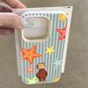 Cute Star Monkey Stripe Design Phone Case For iPhone 17 Pro Max 16 Plus 15 Pro 14 13 12 11 XR 17Air Lychee Textur Soft Cover