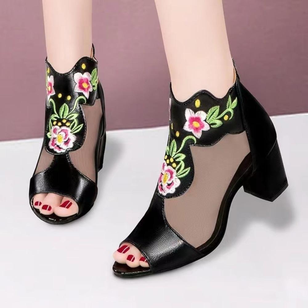 Женские босоножки Летняя женская обувь Дизайнерские полые сетчатые дышащие высокие каблуки Элегантные босоножки на платформе Сексуальные босоножки на каблуках для вечеринок