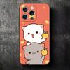 Cartoon Cute Peach Goma Soft Phone Case for iPhone 16 16E 17 Air 15 Pro Max 14 Plus 13 Mini 11 12 7 Black Cover Back Shell