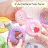 Cartoon Plush Coin Purse Girls Children Small Wallet Kid Zipper Change Money Bag Mini Headphone Key Bag Keychain Pendant Pouch