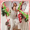 Holiday Wreath Accessory With Polyester Garland And Ribbon Beads For Christmas