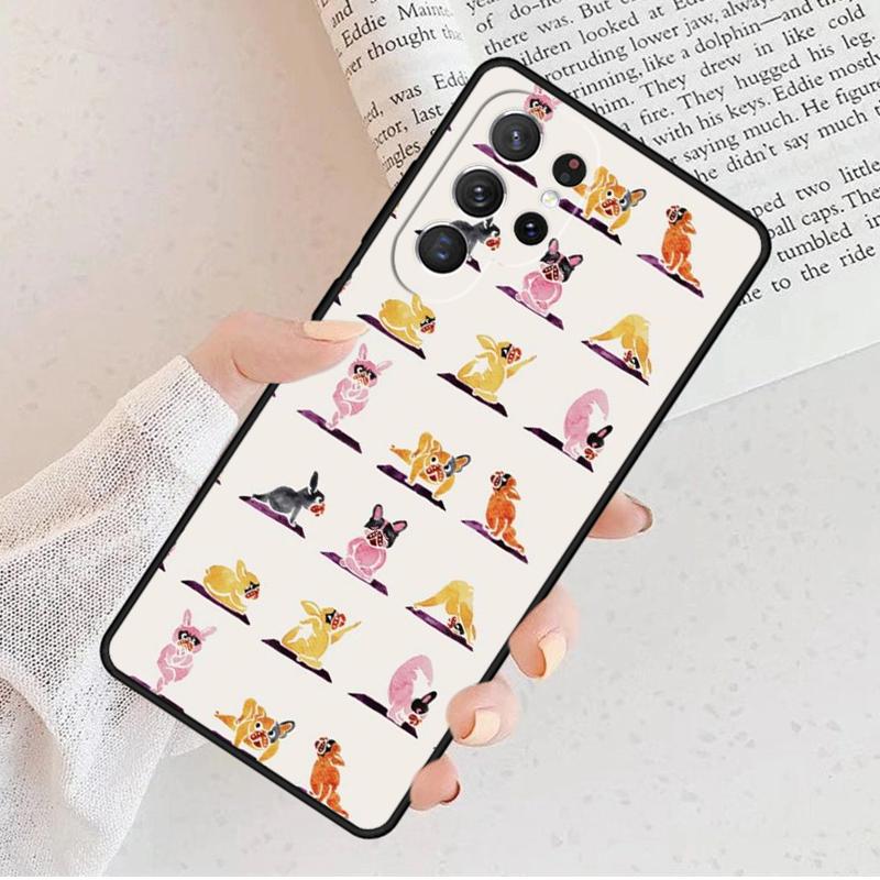 Акварельный Чехол для Телефона с Французским Бульдогом Для Samsung S25 S23 S30 S8 S21 S20 FE S24 S22 Note 10 20 Plus lite Ultra