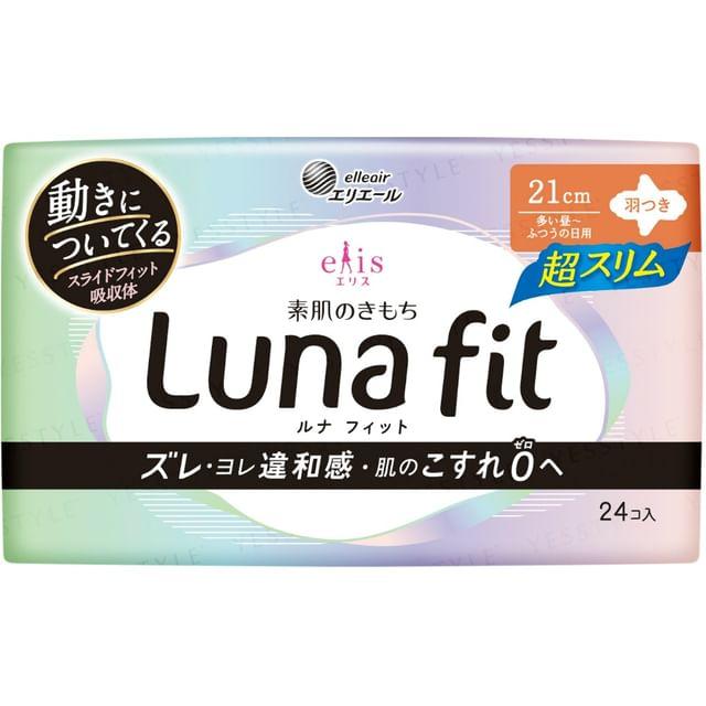 Elleair - Ellis Luna Fit Гигиеническая прокладка Ультратонкая Для обильных выделений Днем и в обычные дни 21 см С крылышками