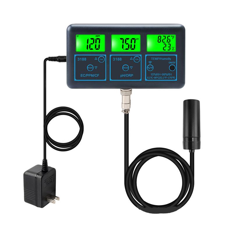 WiFi Tuya 7-в-1 Умный монитор качества воды: TDS, Проводимость, Аквариум, pH для аквакультуры, Щелочность, ОВП-метр