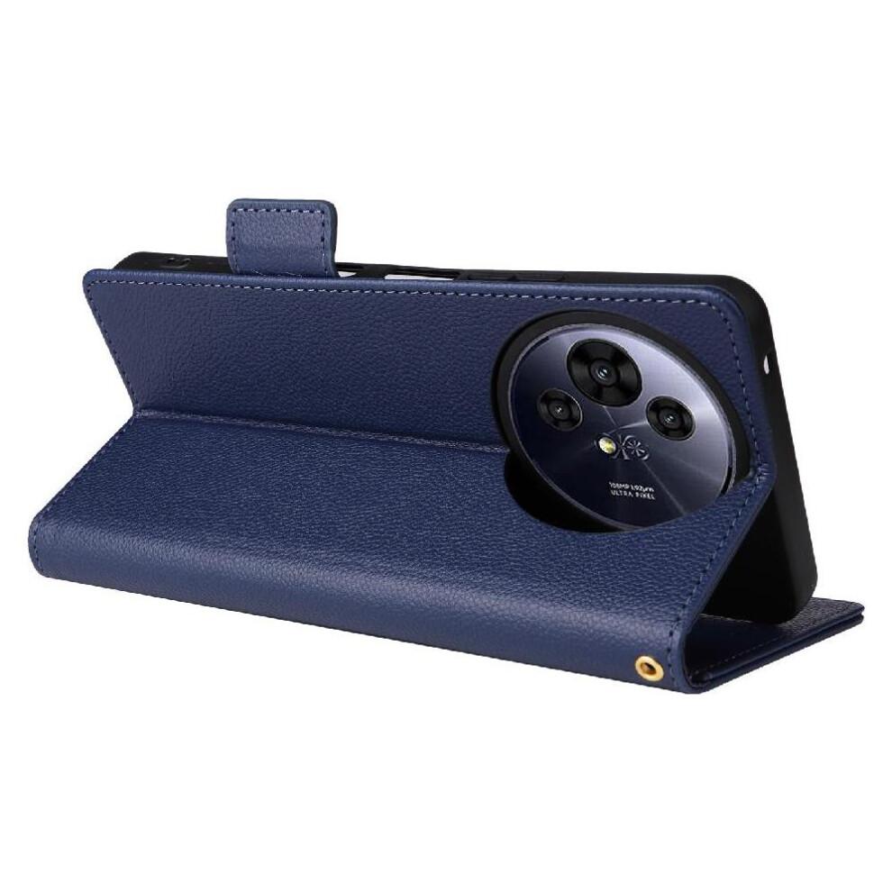 (Blue) Flip Case for Tcl 50 Nxtpaper 5g Pu Leather Card Slots Holder Magnetic Wallet Side Buckle