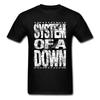 2018 SYSTEM OF A DOWN Men T Shirt Letter Print Vintage Punk Short Sleeve T-shirts Black White Customized Top Tees Streetwear