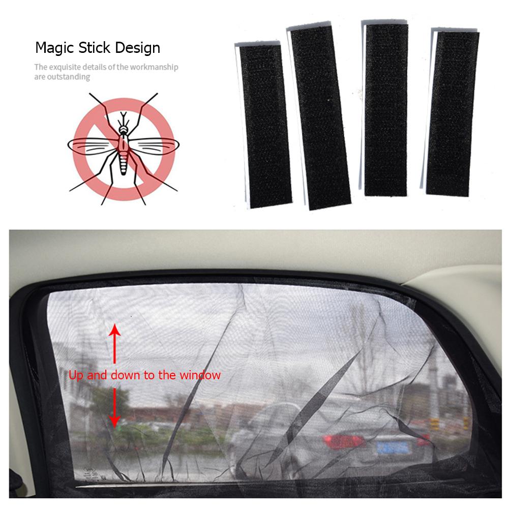 Универсальный солнцезащитный козырек для бокового окна автомобиля, передняя + задняя сетка, противомоскитный солнцезащитный козырек, двойной анти-УФ-автомобиль