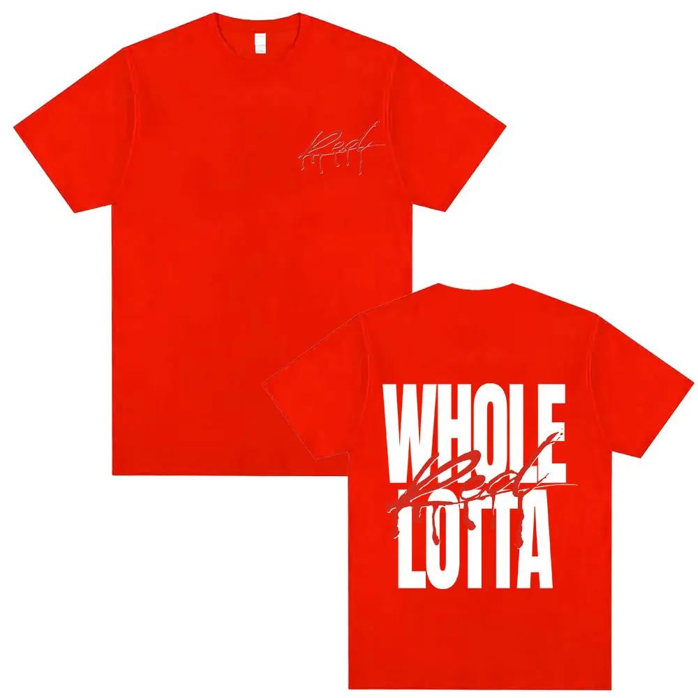 Хип-хоп рэпер Playboi Carti футболка с графикой Whole Lotta Red мужская винтажная с коротким рукавом мужская женская модная футболка топы
