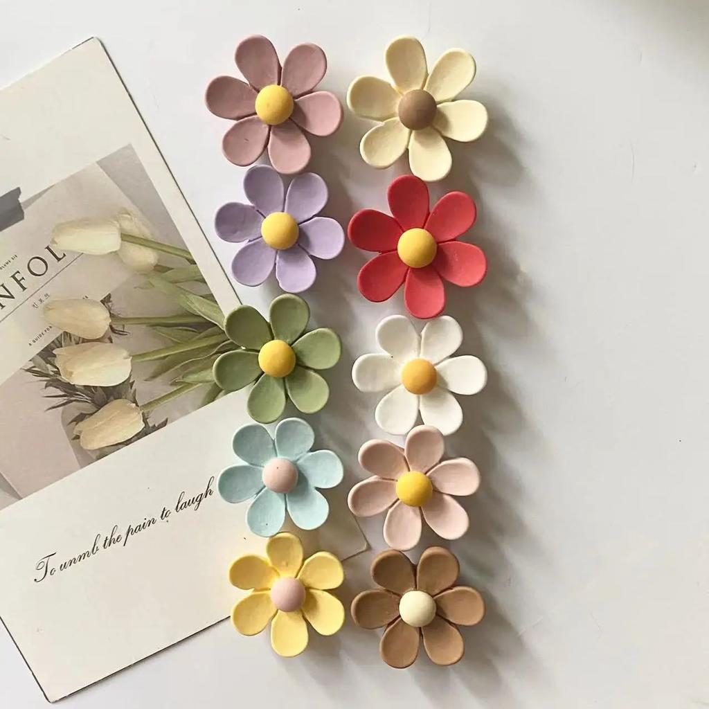 10 красочных пятилепестковых цветочных наклеек на холодильник из смолы, домашний декор, магнит, подарок