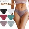 Women Lace Floral Panties Hollow Out Underwear Perspective Underpants S-XL