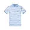 Polo SS22 Color Block Striped Logo Embroidered Short Sleeve Polo Shirt Men Tops Blue 710830550-002