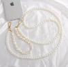 Luxury Fashion Long Pearl Bracelet Chain Transparent Shockproof Waterproof Crossbody Lanyard Phone Case for 11-17 Pro Max