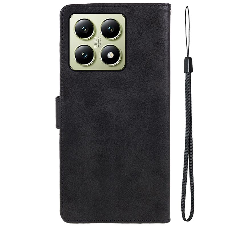 For Xiaomi 14T Pro Case PU Leather Wallet Protective Phone Cover Calf Texture