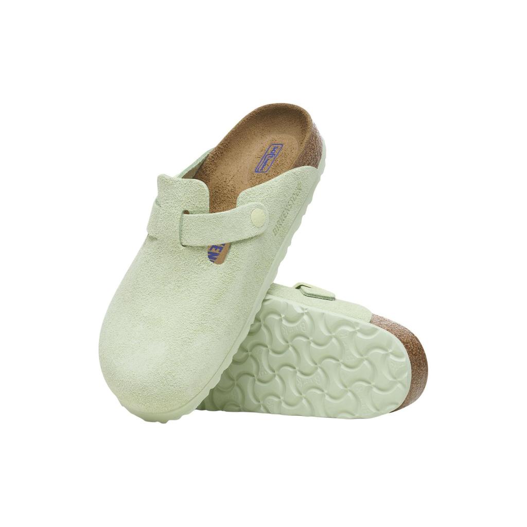 Birkenstock Бостон Мюли с мягкой стелькой и пряжкой "выцветший лайм" 1027678