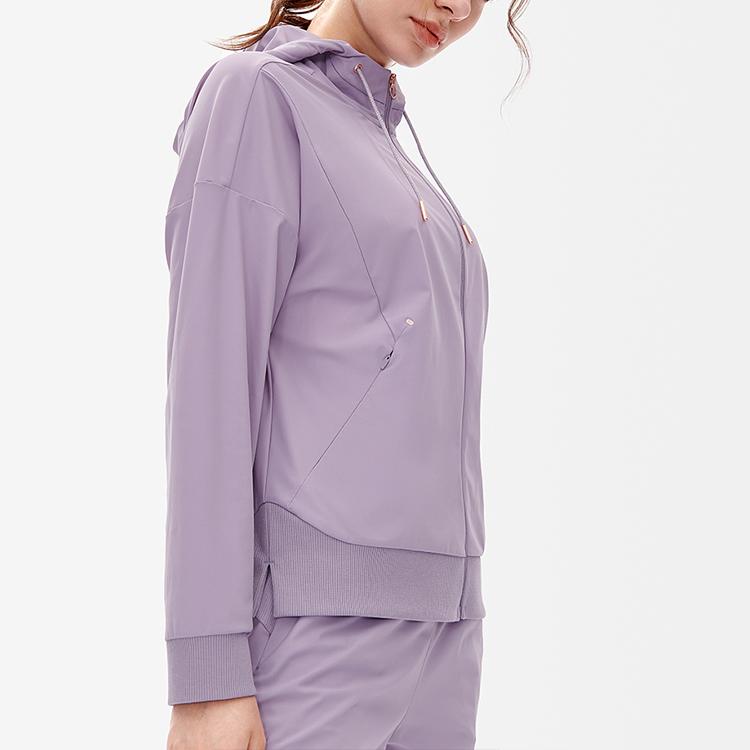 Fila Легкая спортивная вязаная худи с логотипом Athletics, высокая эластичность, дышащая, женская, цвет полуночный пурпурный A11W231504F-PU