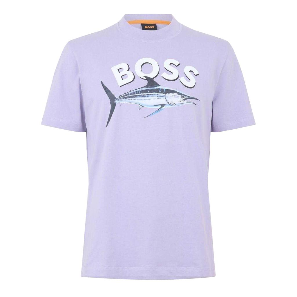 Boss Mens Fish Cotton T-Shirt