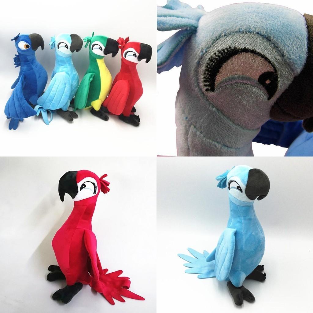 Charming 30cm Rio Movie Plush Toy Parrot Bird Stuffed Animal Doll For Playtime Fun