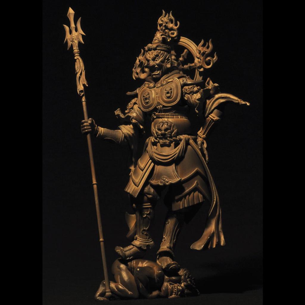 Revoltech Takeya 005EX Jikokuten Wooden Edition окрашенная фигурка, не масштабированная, ABS и ПВХ