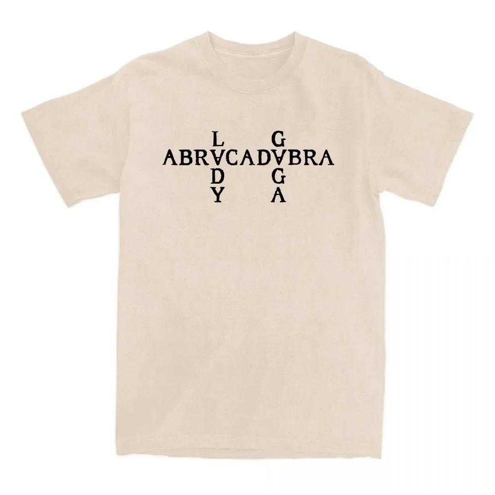Abracadabra Lady Gaga Mayhem Album Tshirts Short Sleeve Round Neck Wounisex Tshirt Cotton Tees Camisetas Casual Hip Hop Streetwear