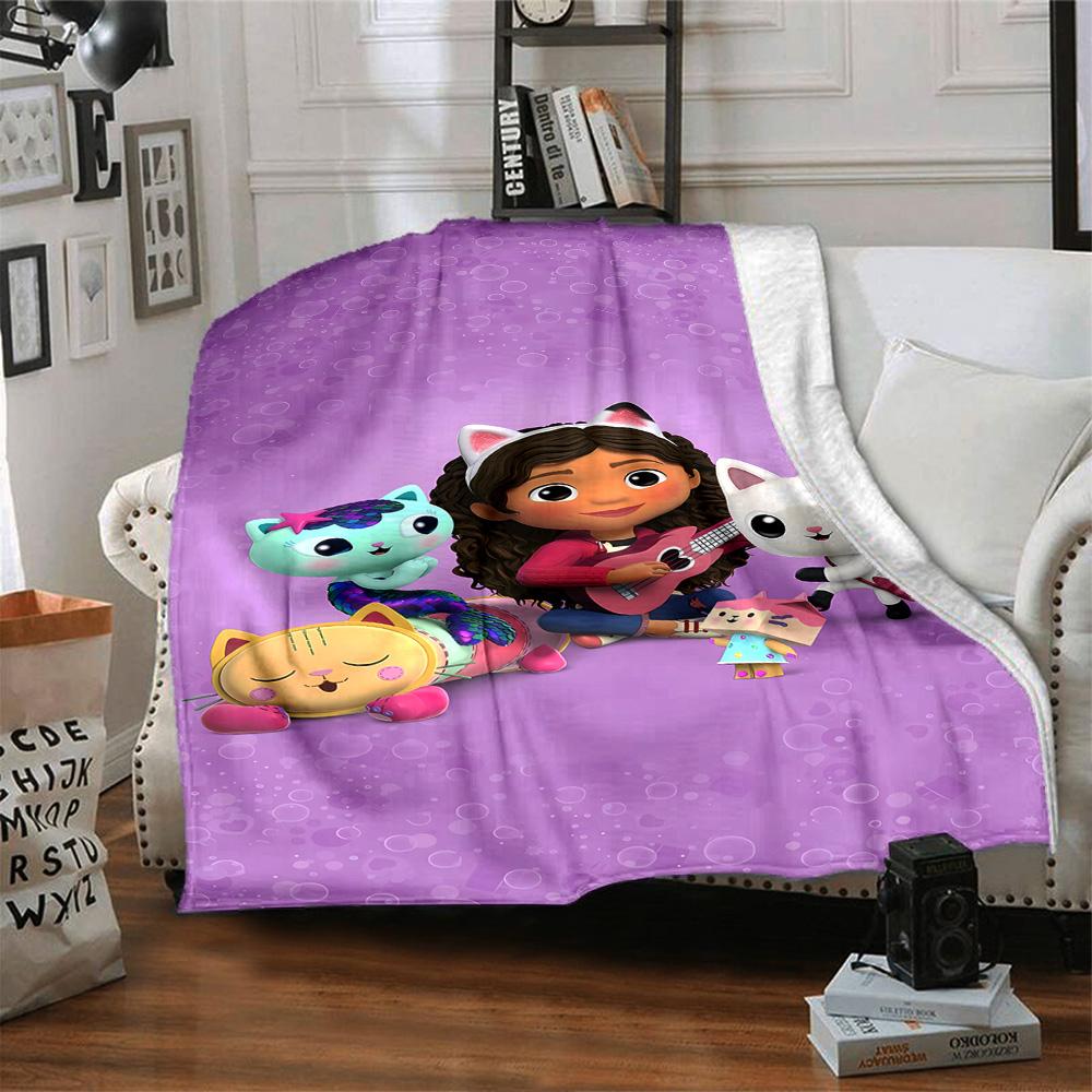 Gabby's Dollhouse Blanket Ultra-Soft Suitable for Office Chair Picnics Sofa Four Seasons Multipurpose Digital Print Birthday Christmas Gift Blanket