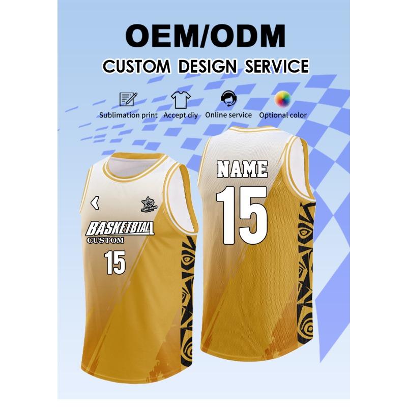 Jacquard Basketball Uniforms For Men School Team Basketball Jersey Quick Dry Breathable Youth Sportswear Shirts