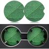 2 Pack Car Cup Holder Coasters, 2.63 Inch Anti Slip Ceramic Absorbent Coaster with Cork Base and Finger Notch, Cute Car Accessories Interior for