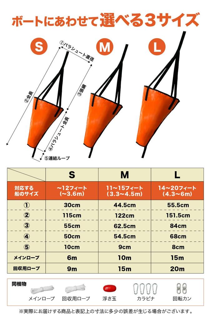 Морской якорь WeBirth, Легкий подъем веревки, Защита от скручивания, Включено руководство по использованию на японском языке, Готов