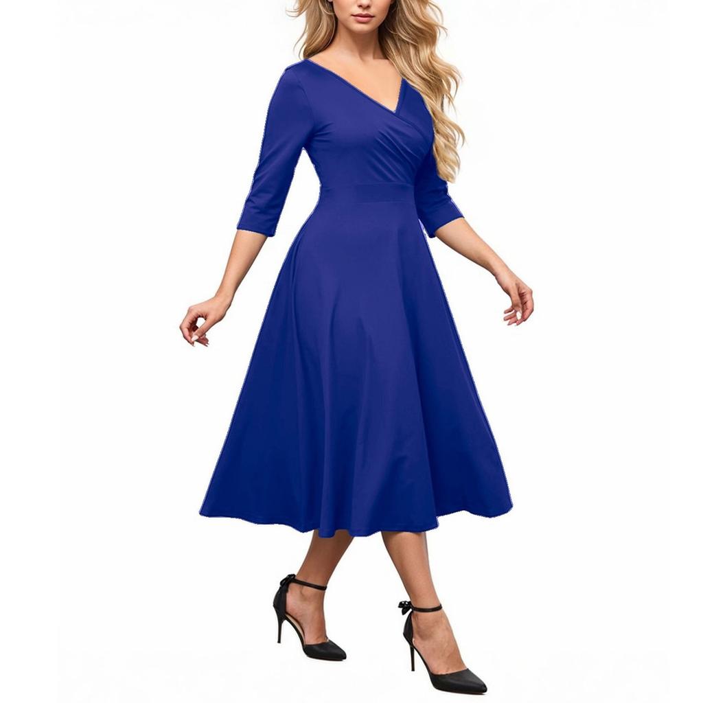Women's Solid-color Fashionable And Elegant Dress