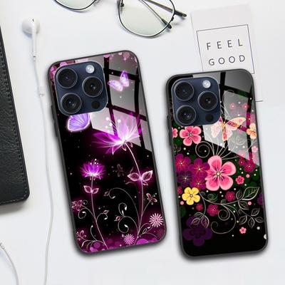 Закаленное Стекло Чехол для iPhone 15 15Pro Max Plus Задняя Крышка Жесткий Бампер Защитные Fundas для iPhone 14 Pro 14 Plus 14Pro Max