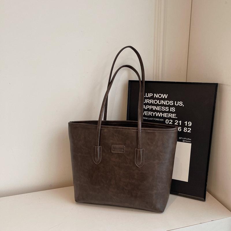 Ретро сумка женская большой вместимости новая модная универсальная простая наплечная сумка сумка-тоут для поездок на работу