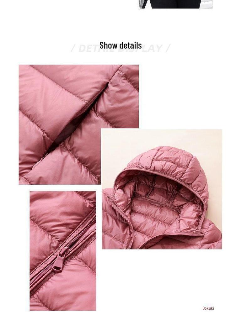 Женская стеганая куртка с капюшоном - Короткая, Большого размера, Толстая, Теплая, в корейском стиле, Простая повседневная мода, Легкая верхняя одежда.