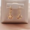 Новые корейские модные серьги-капли с цирконами для женщин, модные серьги золотого цвета, ювелирные изделия, аксессуары для вечеринок