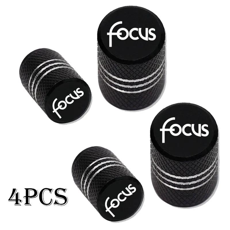 AAANS1 4pcs Car Wheel Tire Valve Caps Tyre Stem Covers Airdust Waterproof For Ford Focus Logo MK1 MK2 MK3 MK4 Auto parts Auto Badges