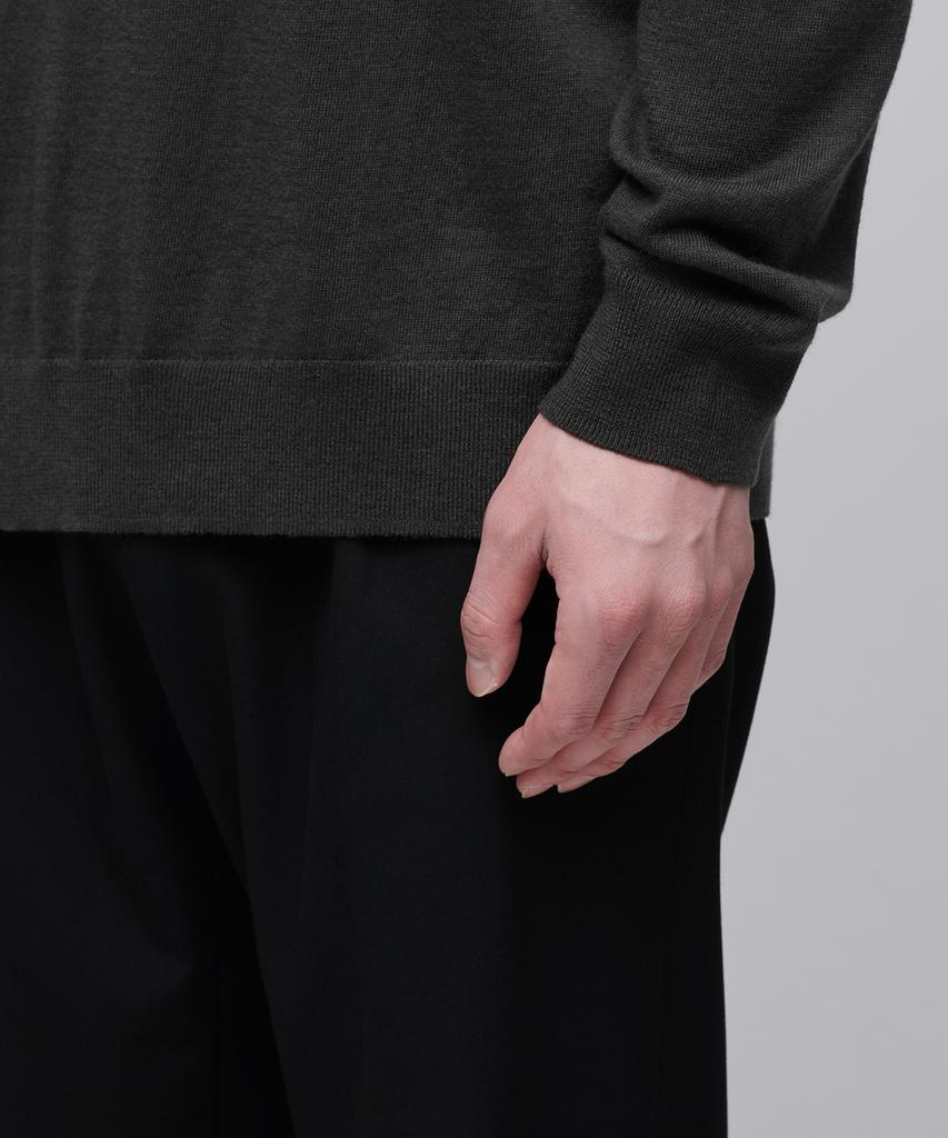 MUSINSA STANDARD Merino Wool Blend High-Gauge Turtleneck Knit [Gunmetal]