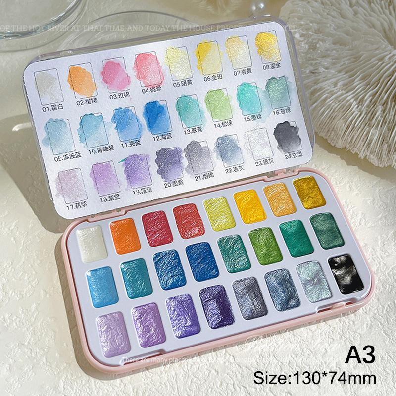 24 цвета сплошной пигмент для ногтей Aurora Pearly Nail Art акварельная металлическая палитра Paint Draw Chrome Chameleon Powder Nail Setgradie