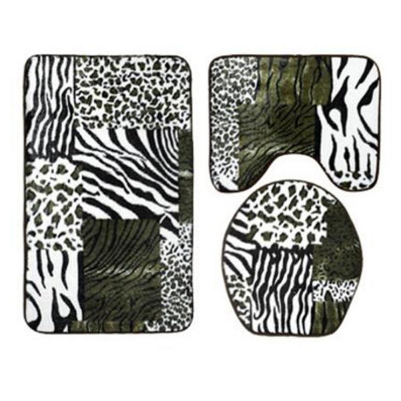3 шт./компл. коврик на пьедестале с 3D животным принтом + крышка для унитаза + коврик для ванной, комплект ковров