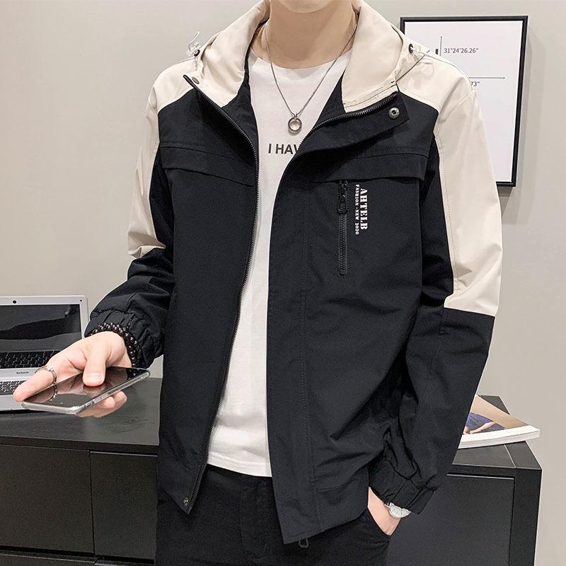 Куртка мужская весна, осень и зима новинка тренд с капюшоном повседневная универсальная свободная куртка верхняя одежда