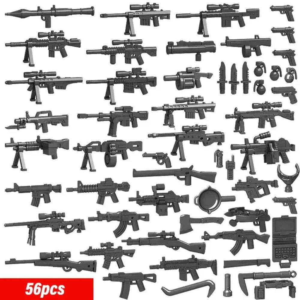 Военный MOC Оружие Строительный Блок Тяжелый Пулемет Гатлинг M19 NSV Фигурки Артиллерия Сапер Пистолет Пуля Игрушка Подарок K013