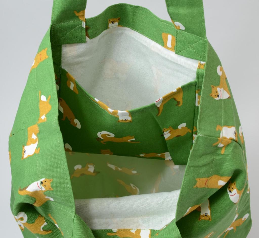 Сумка-тоут A4 'Дружеский холм', Дизайн от Shibata-san, Зеленая [VW-270-136]